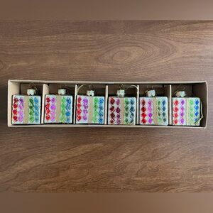 NEW set of 6 Kurt Adler Ornaments / Placecard Holders Gifts Presents